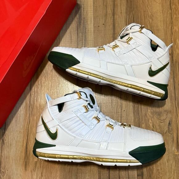 Nike Zoom LeBron 3 QS SVSM Home White Deep Forest AO2434-102 Size 11 main image 6
